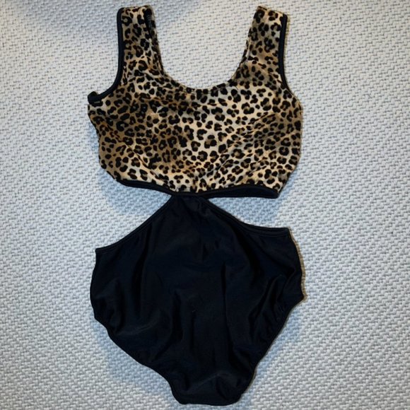 Cheetah 1 Piece Bathing Suit - Picture 1 of 3